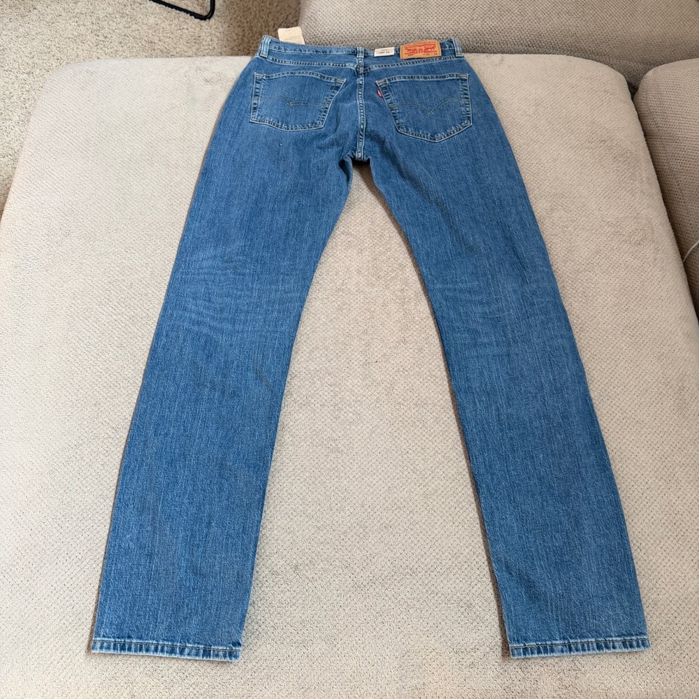 Levi's 505 Regular Fit Stretch Jeans Mens 32x34 Blue Denim NWT 005052217 - Picture 3 of 6